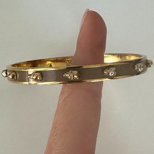 McQueen skinny enamel skull bangle